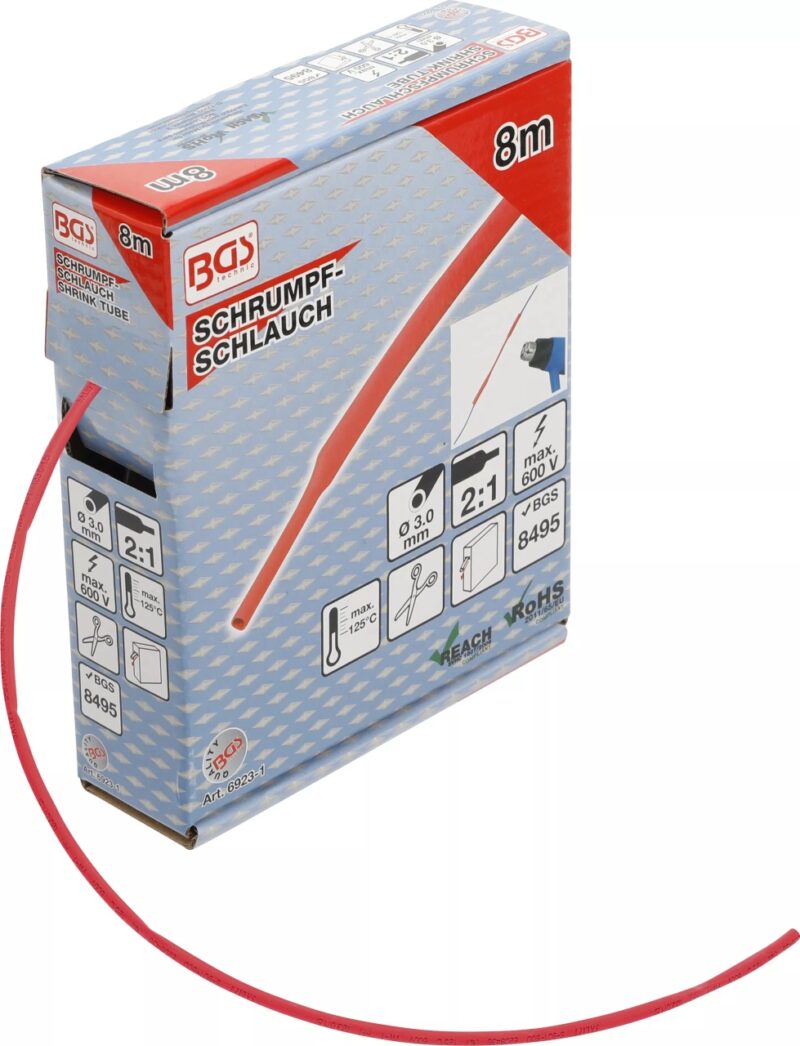 Varnis termocontractabil rosu Ø 3 mm