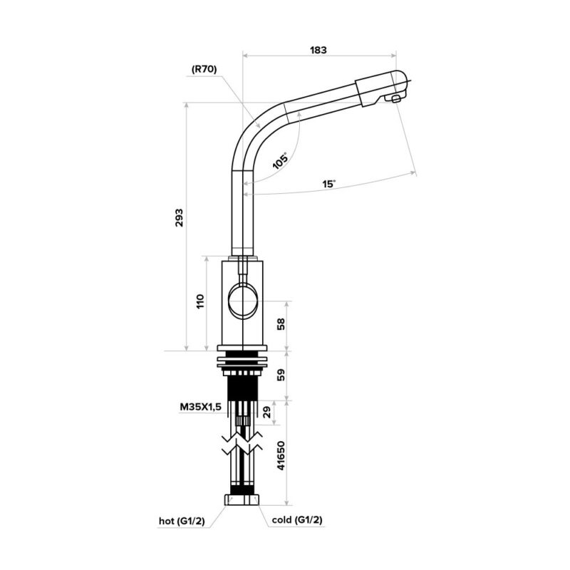 Baterie pentru chiuveta 3 in 1 C126